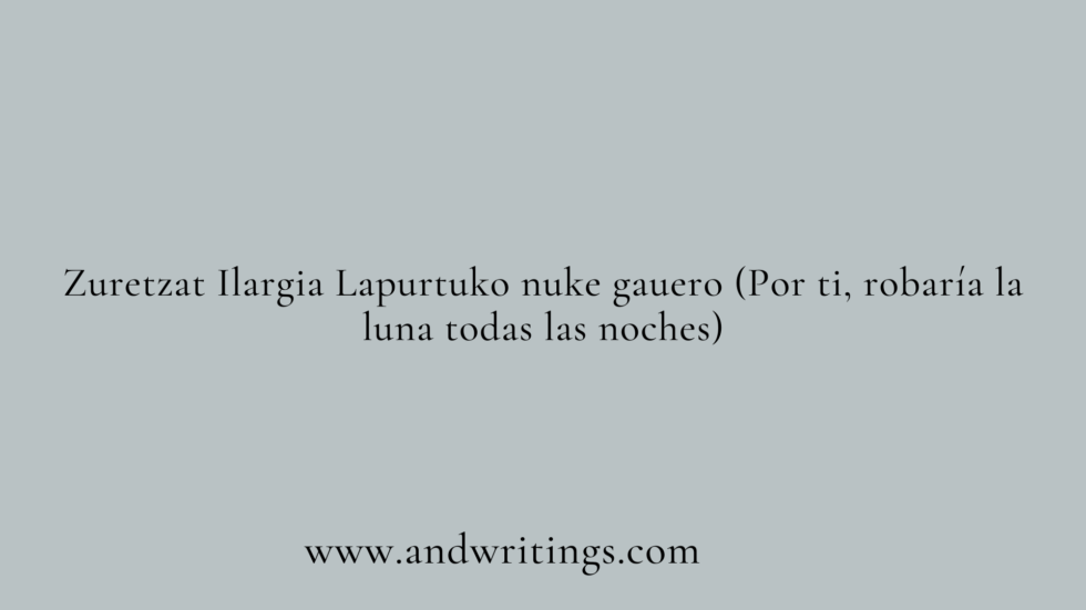 Frases en Euskera Frases de amor